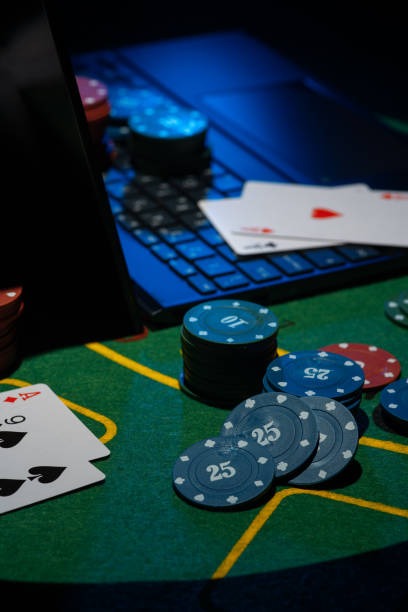 Roulette wheel spinning with betting layout